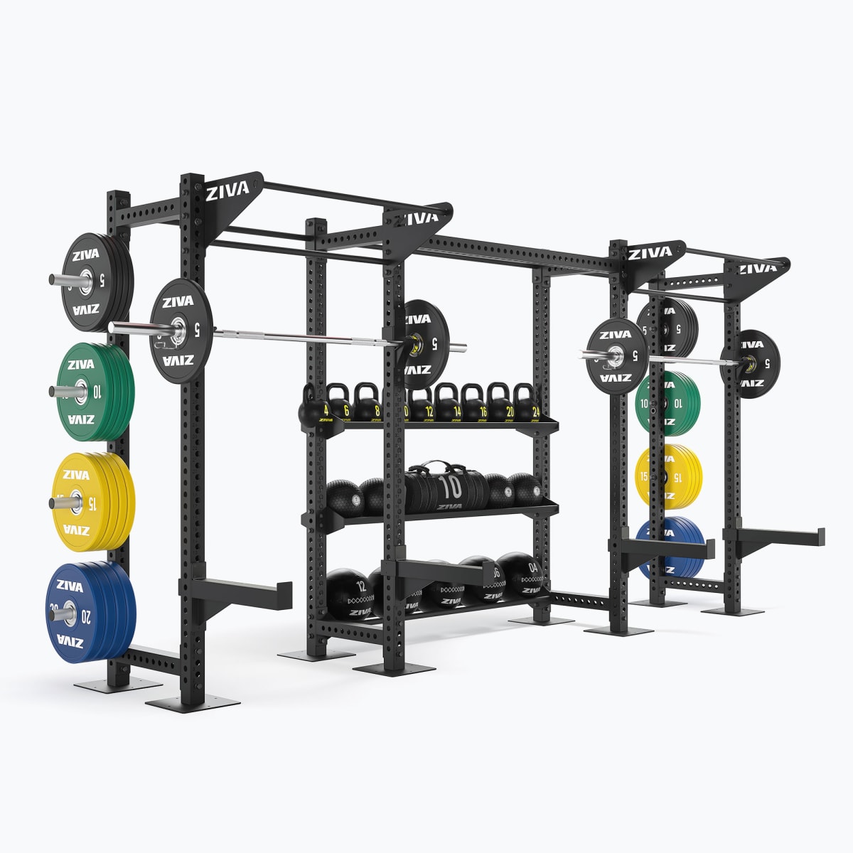 Khung Gánh Tạ, Power Racks & Giàn Rigs (Rigs & Racks) | ZIVA® 97 Giàn Khung Tập Đa Năng Độc Lập Tự Đứng Tiết Kiệm Diện Tích ZIVA XP