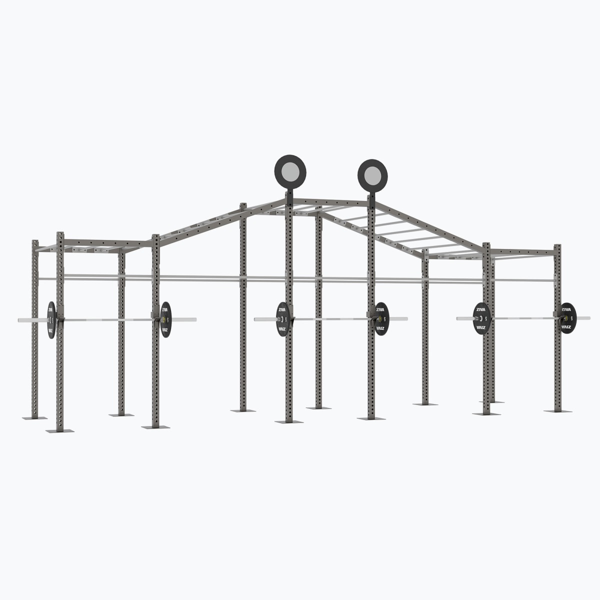 Khung Gánh Tạ, Power Racks & Giàn Rigs (Rigs & Racks) | ZIVA® 93 Giàn Khung Tập Đa Năng Độc Lập Tự Đứng Kèm Xà Đu Monkey Bar ZIVA XP