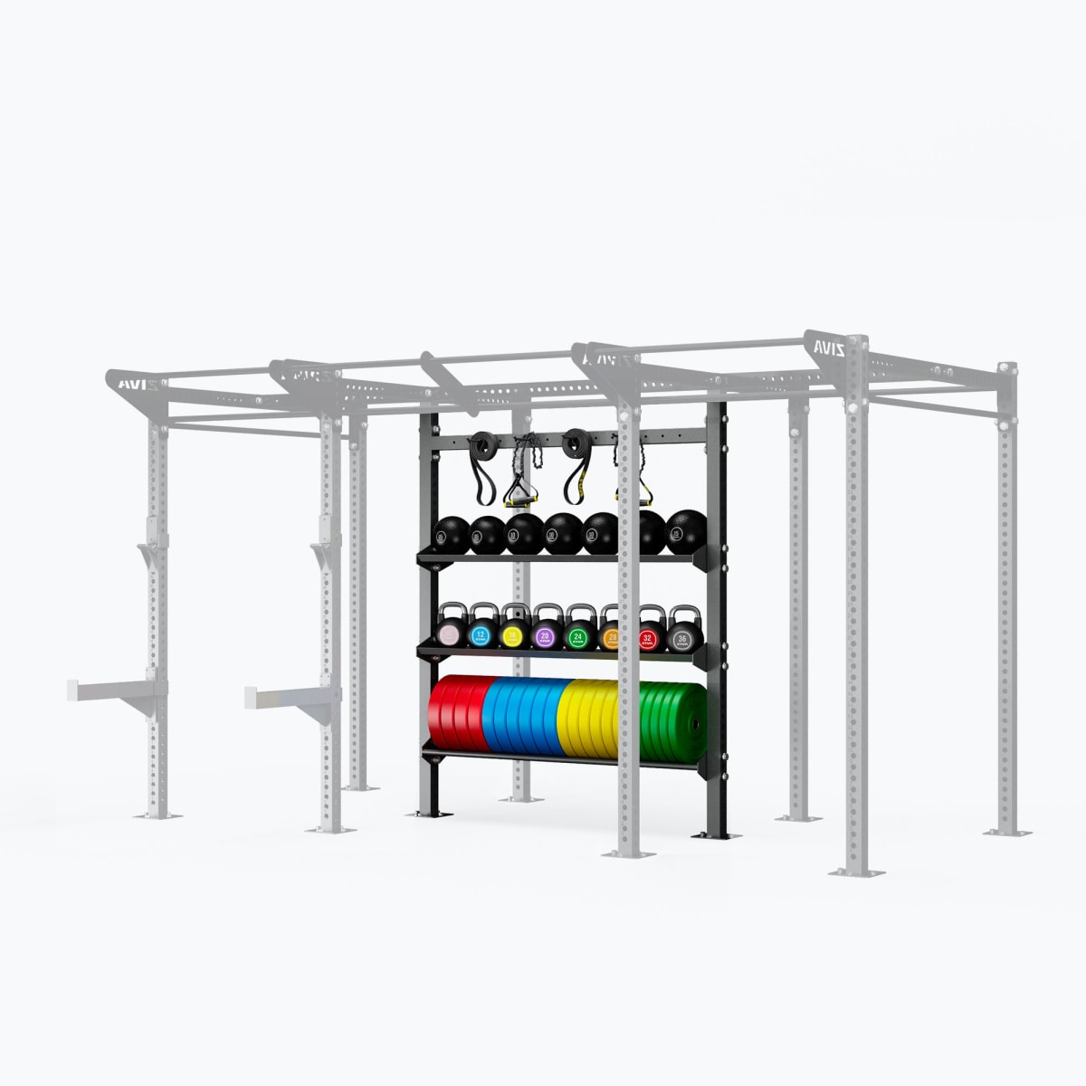 Khung Gánh Tạ, Power Racks & Giàn Rigs (Rigs & Racks) | ZIVA® 66 Hệ Thống Kệ Lưu Trữ Thiết Bị Đa Năng ZIVA XP (Cao 2.7m (9ft))