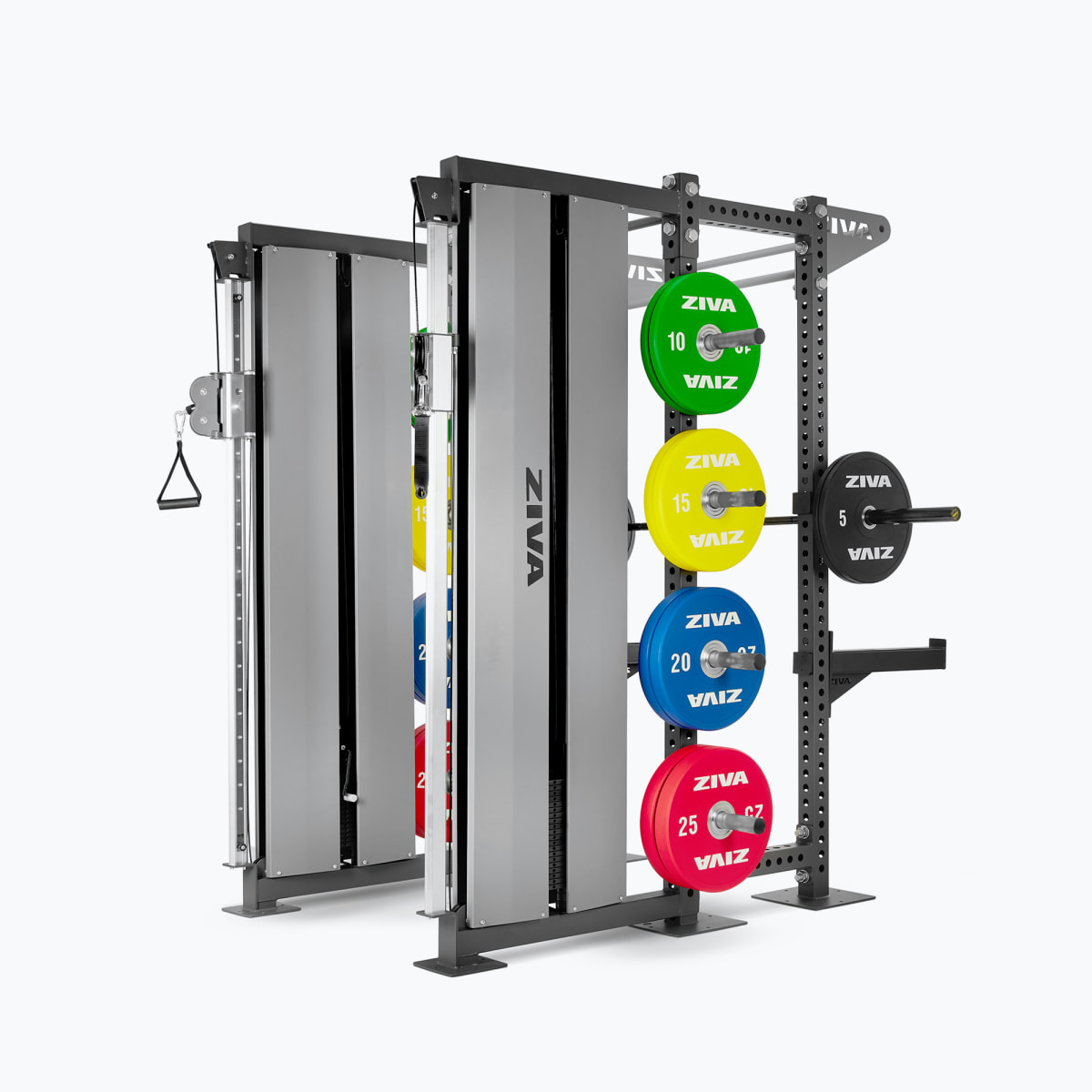 Khung Gánh Tạ, Power Racks & Giàn Rigs (Rigs & Racks) | ZIVA® 79 Trạm Máy Kéo Cáp Đa Năng ZIVA XP
