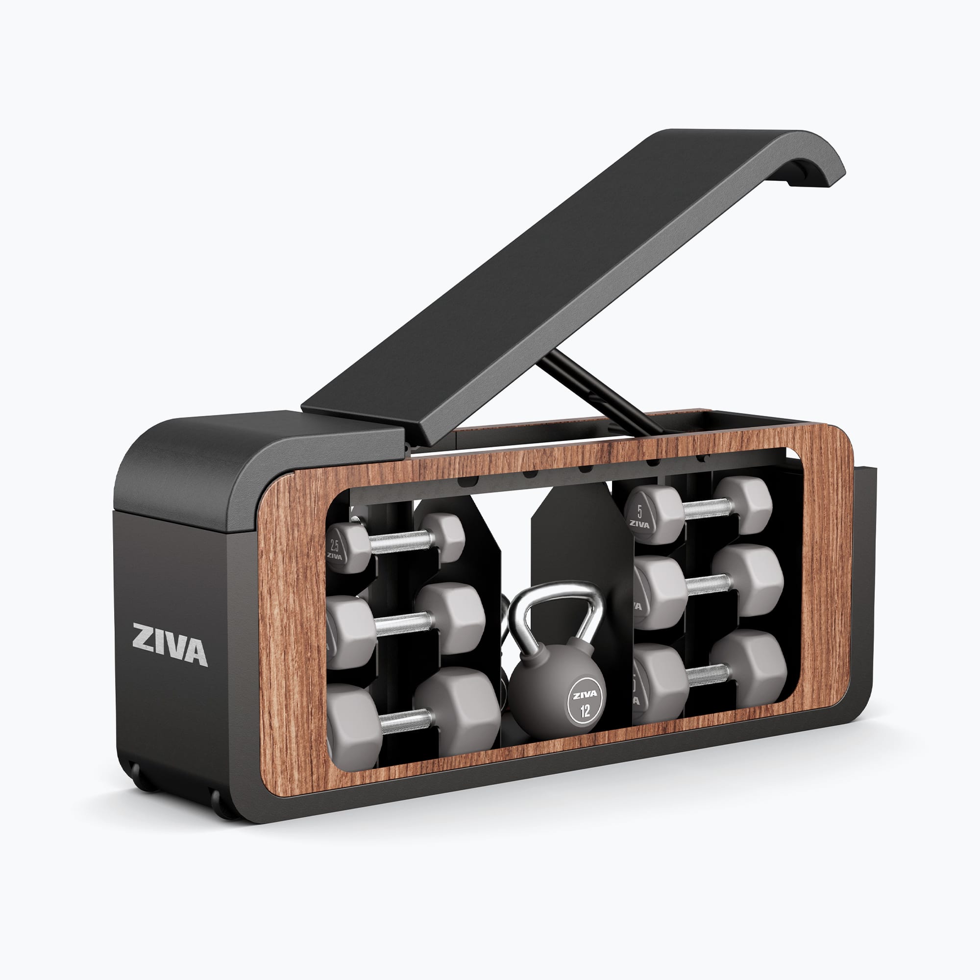 LUMINA FUNCTIONAL BENCH + ACCESSORY PACK (6 PAIR DUMBBELLS)