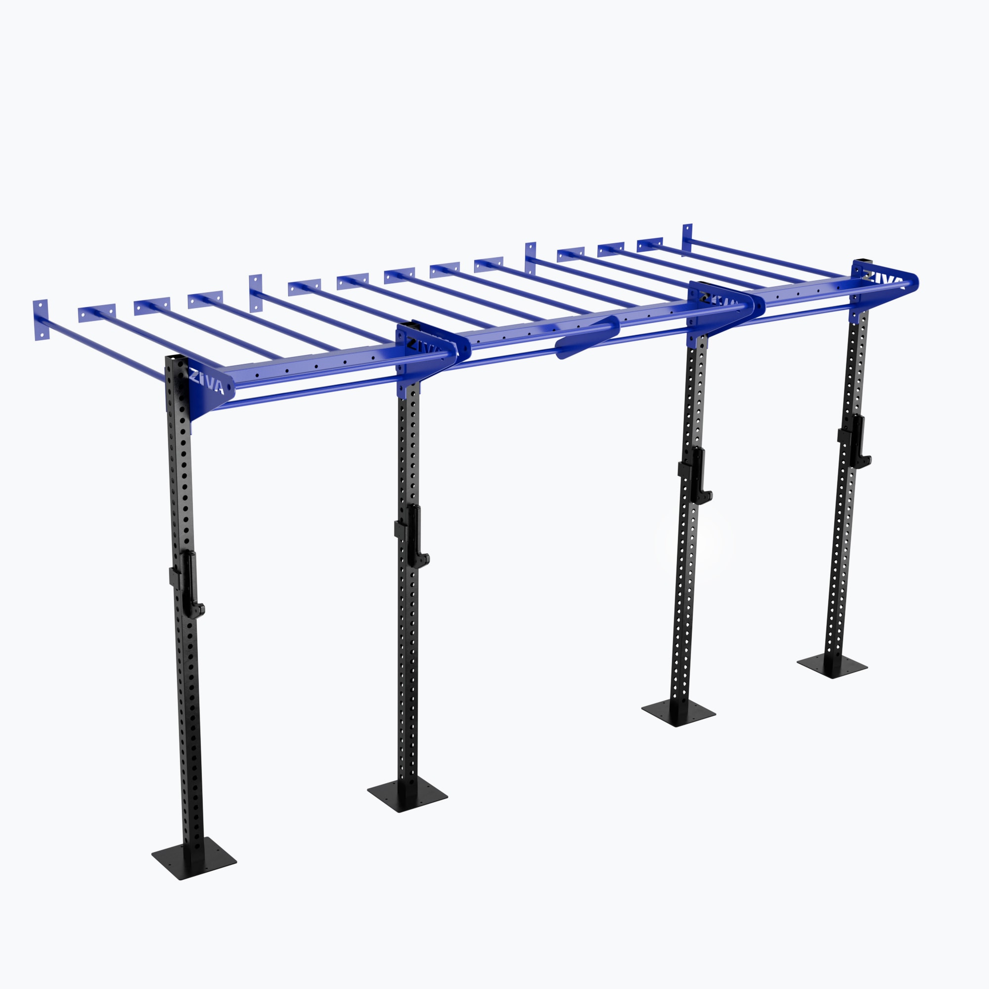 OUTDOOR 14' WALL-MOUNTED MONKEY BAR RIG