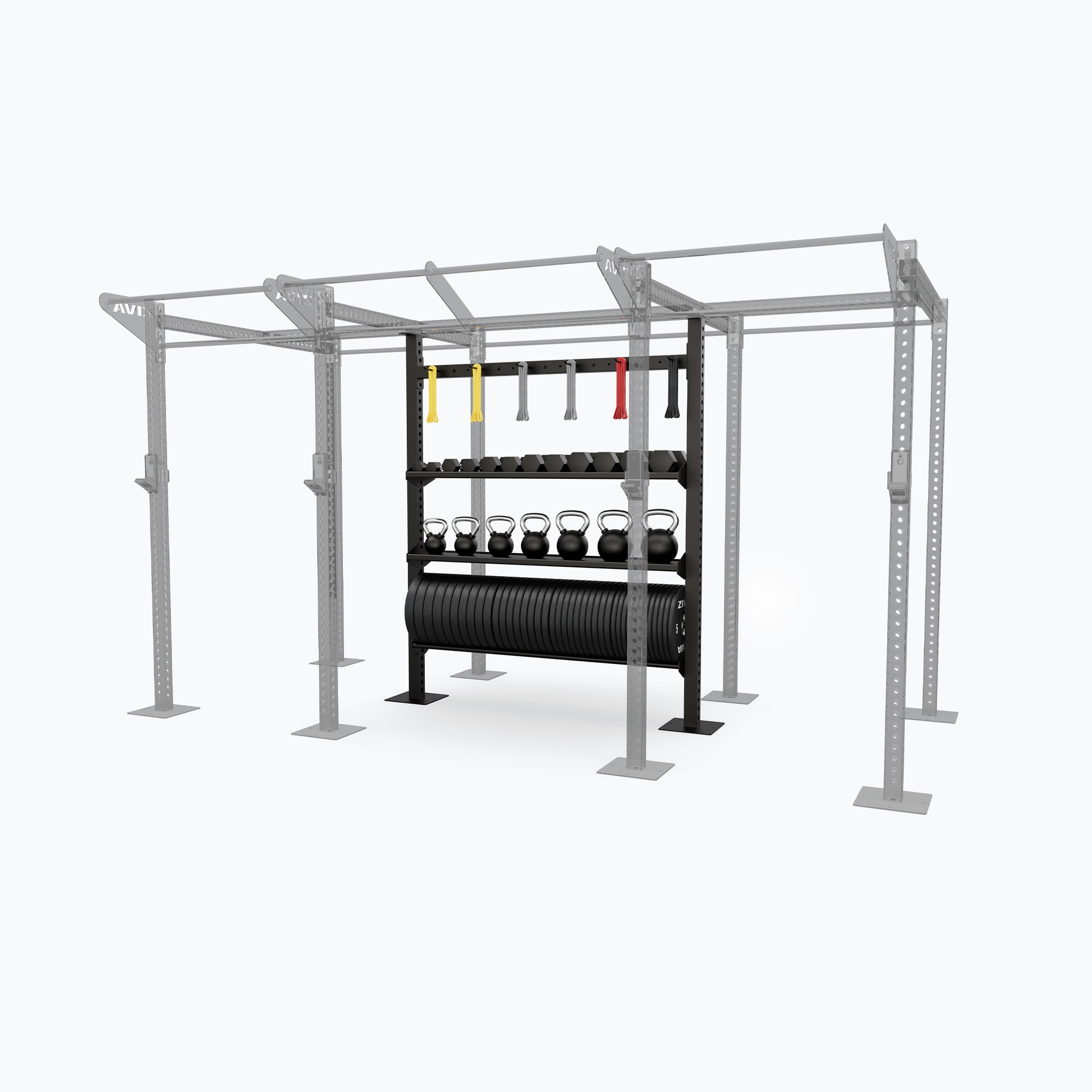 OUTDOOR 9’ 4-SHELVES STORAGE SYSTEM