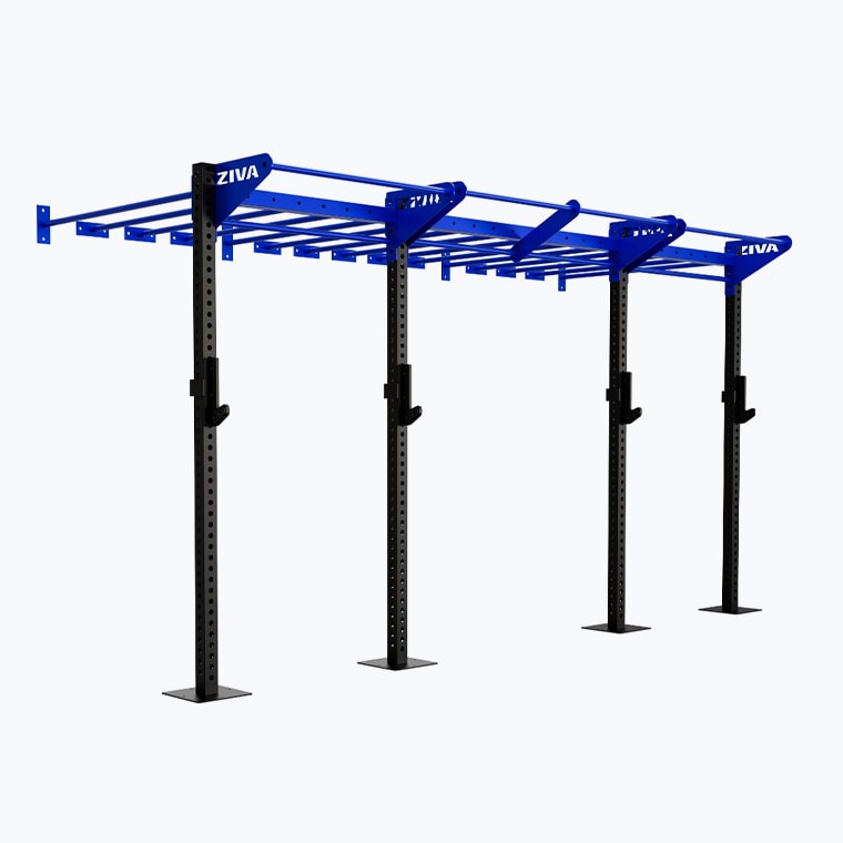 OUTDOOR 14' WALL-MOUNTED MONKEY BAR RIG
