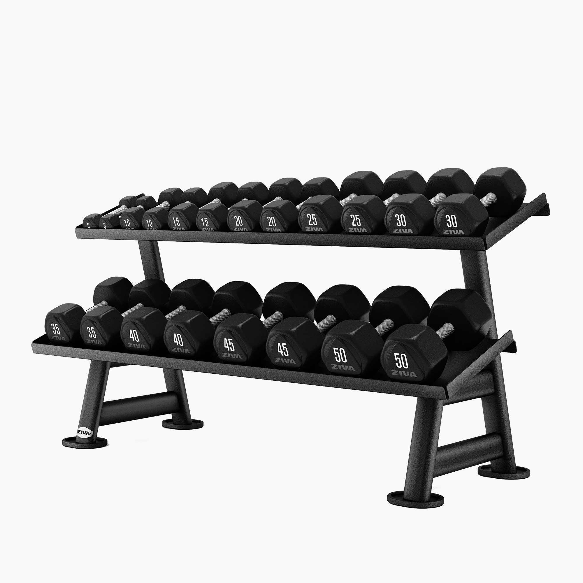 PERFORMANCE 2-TIER, 10-PAIR HEXAGON DUMBBELL RACK