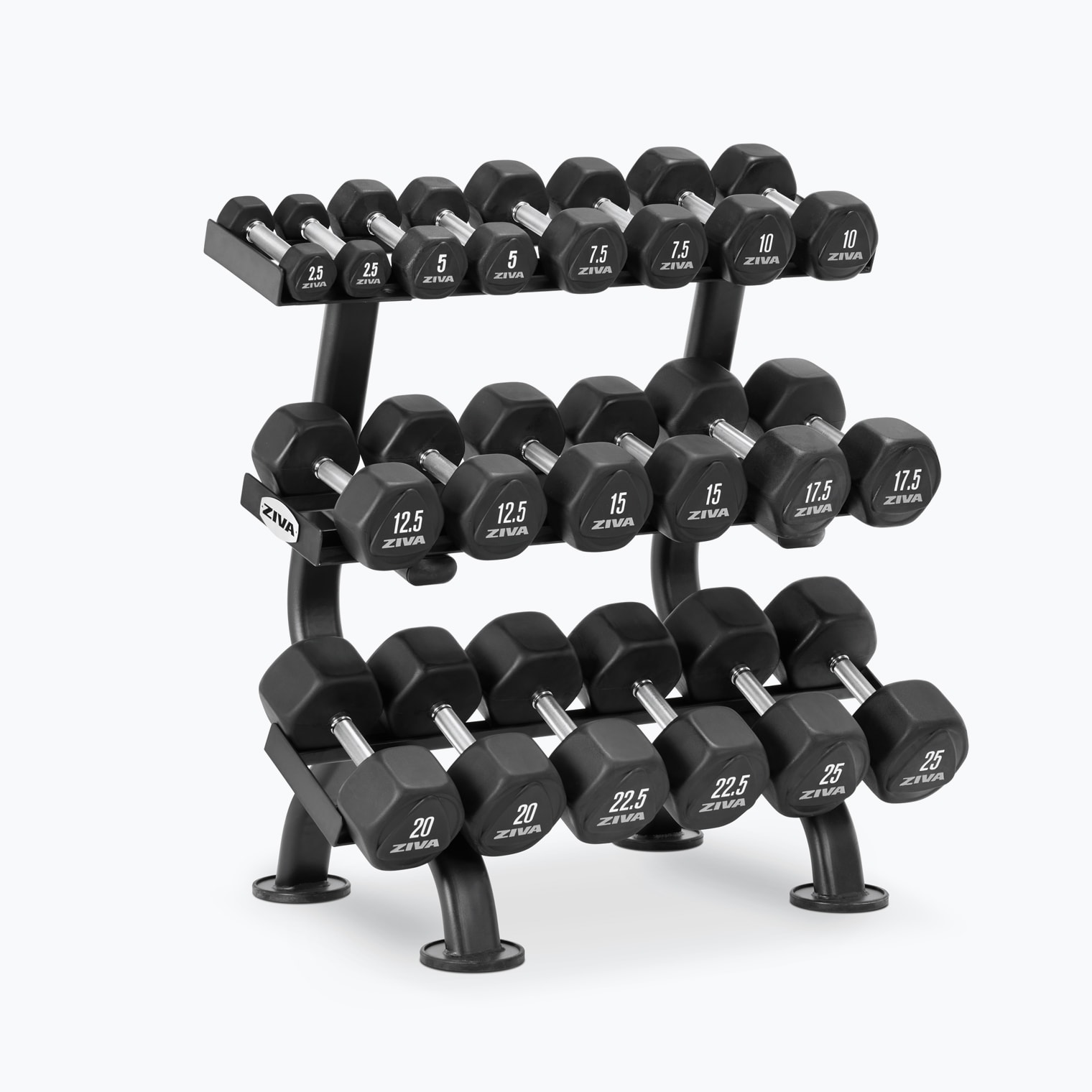PERFORMANCE 3-TIER, 10-PAIR HEXAGON DUMBBELL RACK