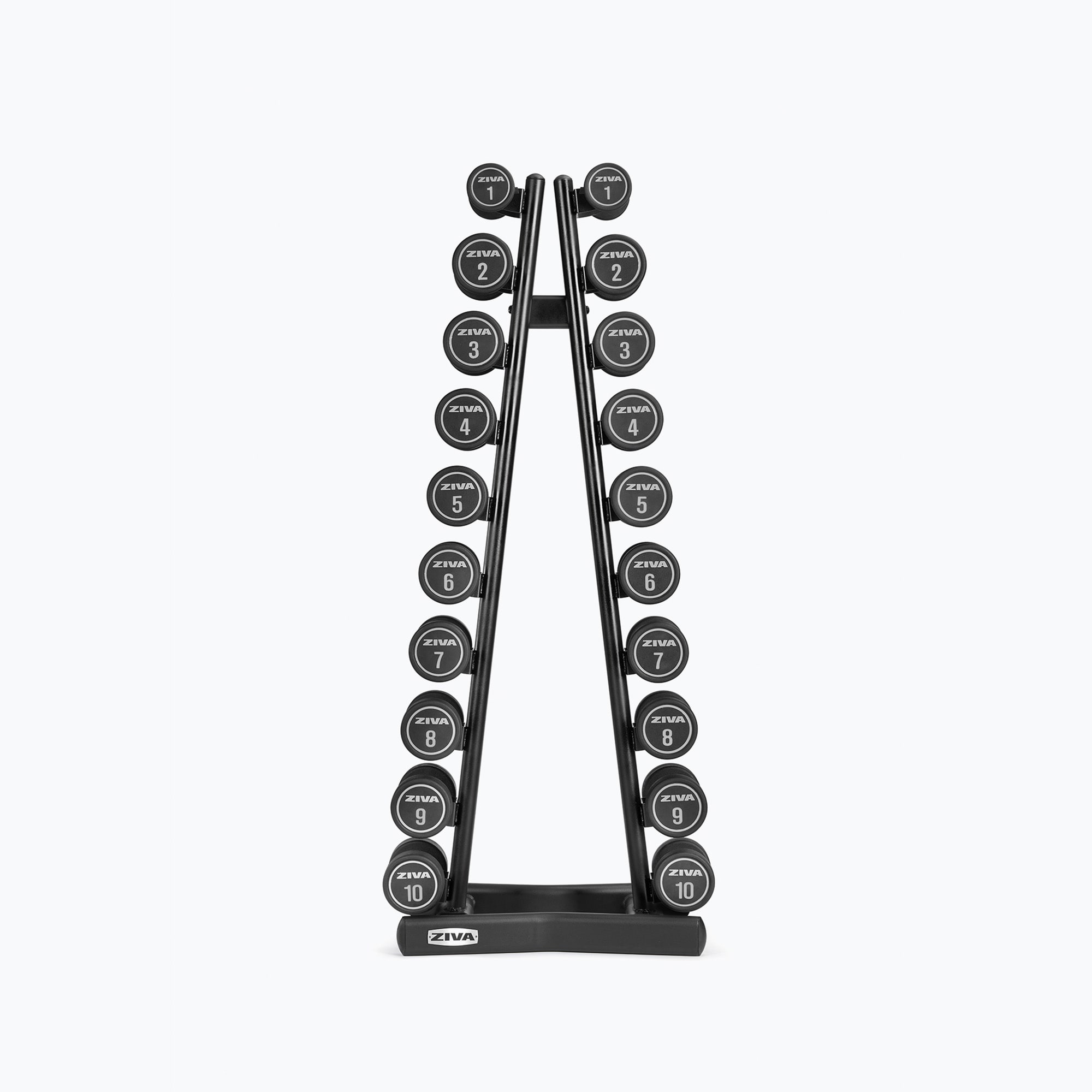 PERFORMANCE 1-10KG STUDIO DUMBBELL PYRAMID RACK - ZIVA