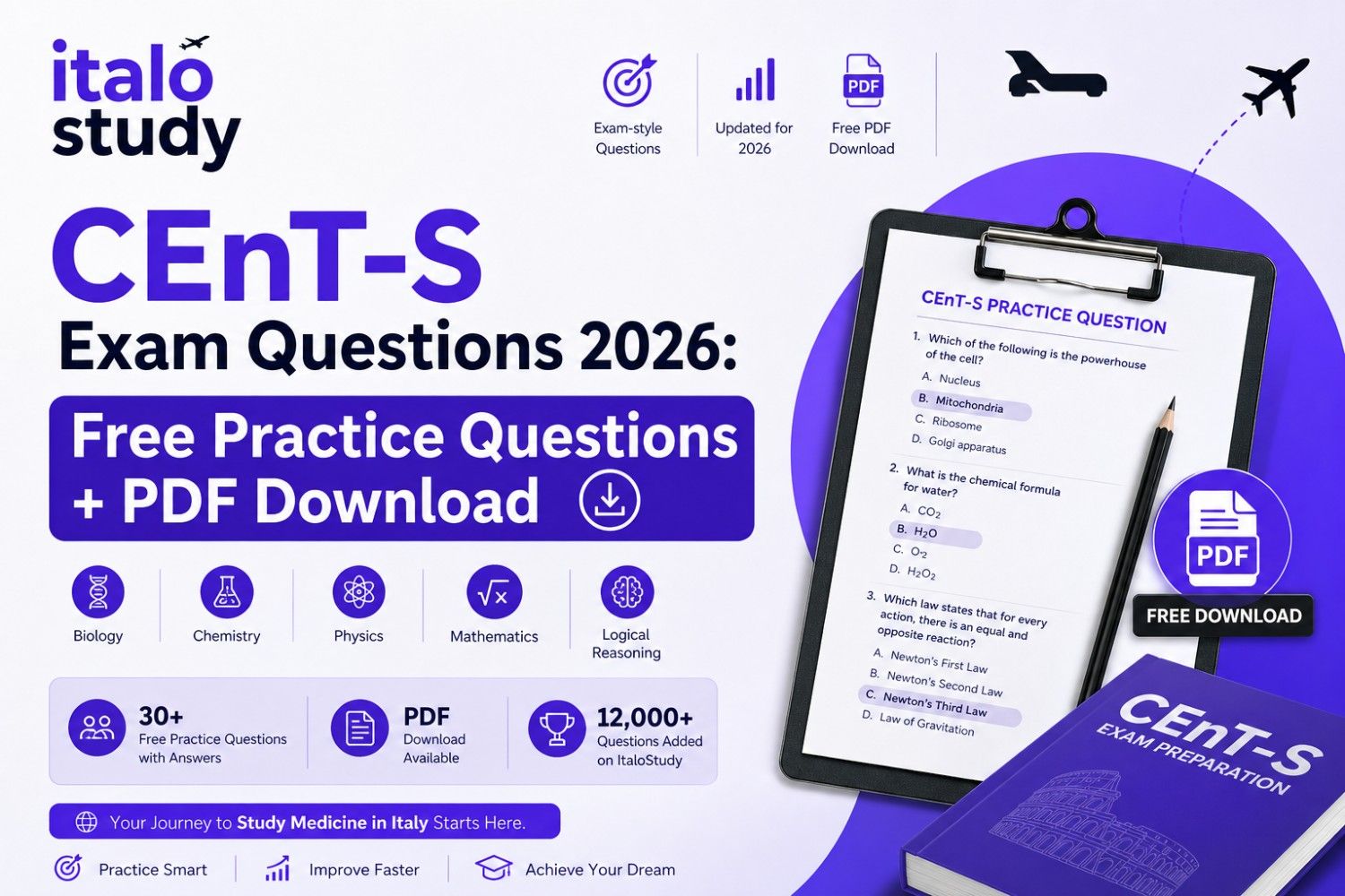 CEnT-S exam questions pdf 2026: Free Practice Questions + PDF | ItaloStudy