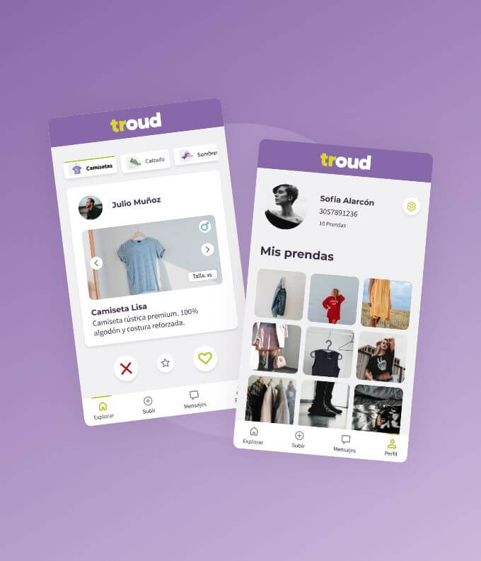 troud - aplicación para intercambiar ropa