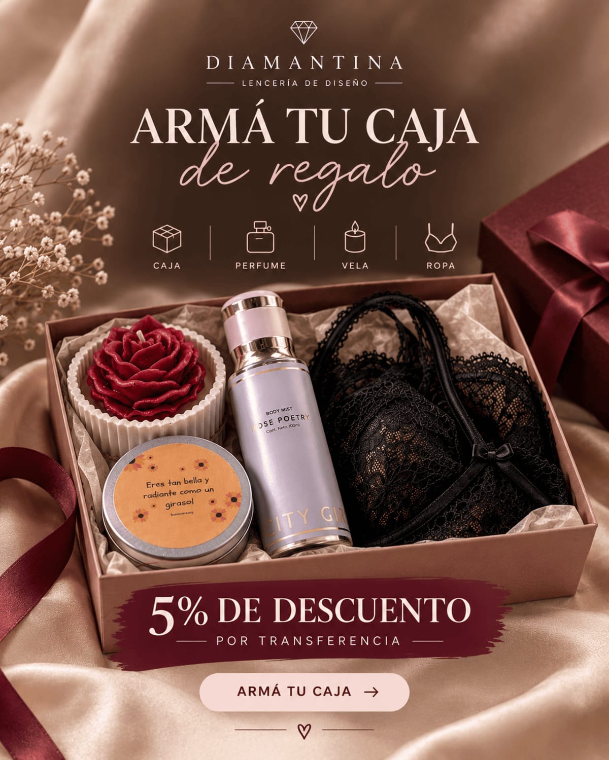 Armá tu caja de regalo — Diamantina Lencería