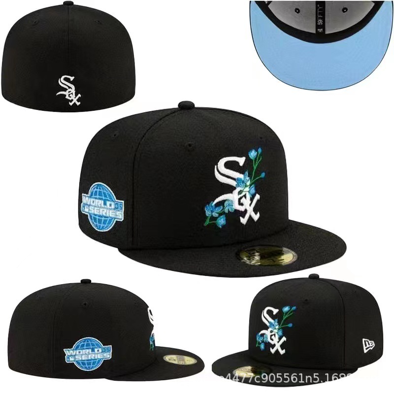 Chicago White Sox Floral Cap (Black & Blue)