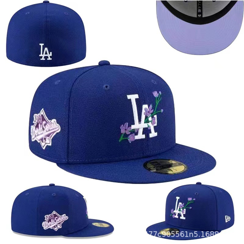 Los Angeles Dodgers Floral Cap (Royal Blue & Purple)