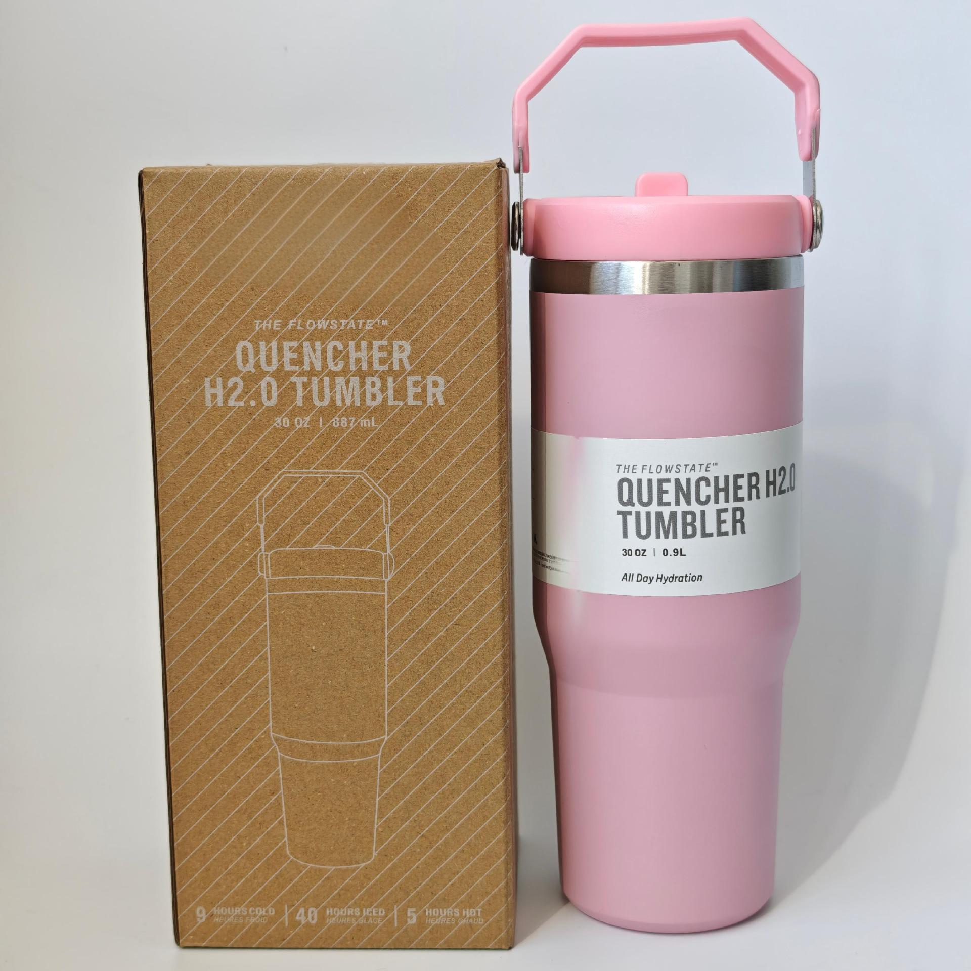 30oz IceFlow Leakproof Flip-Straw Tumbler - Pink