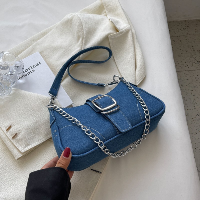 Tele Jean Shoulder Bag with Chain