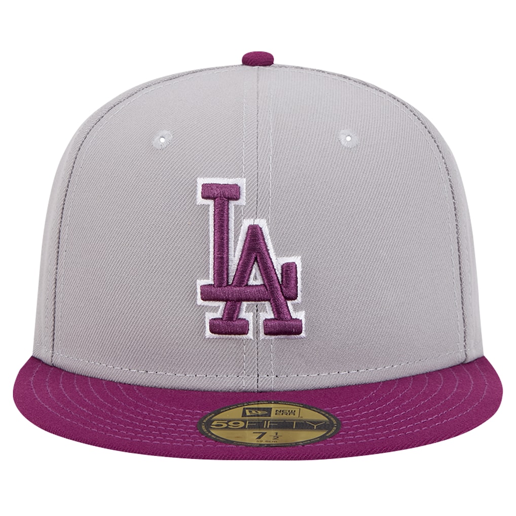 Men's Los Angeles Dodgers New Era Gray/Purple Two-Tone Color Pack 59FIFTY Fitted Hat