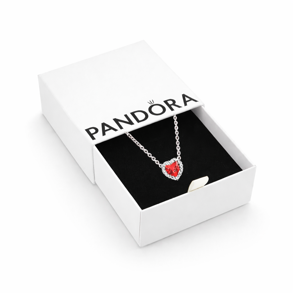 Pandora Necklace - Red Heart s925 silver