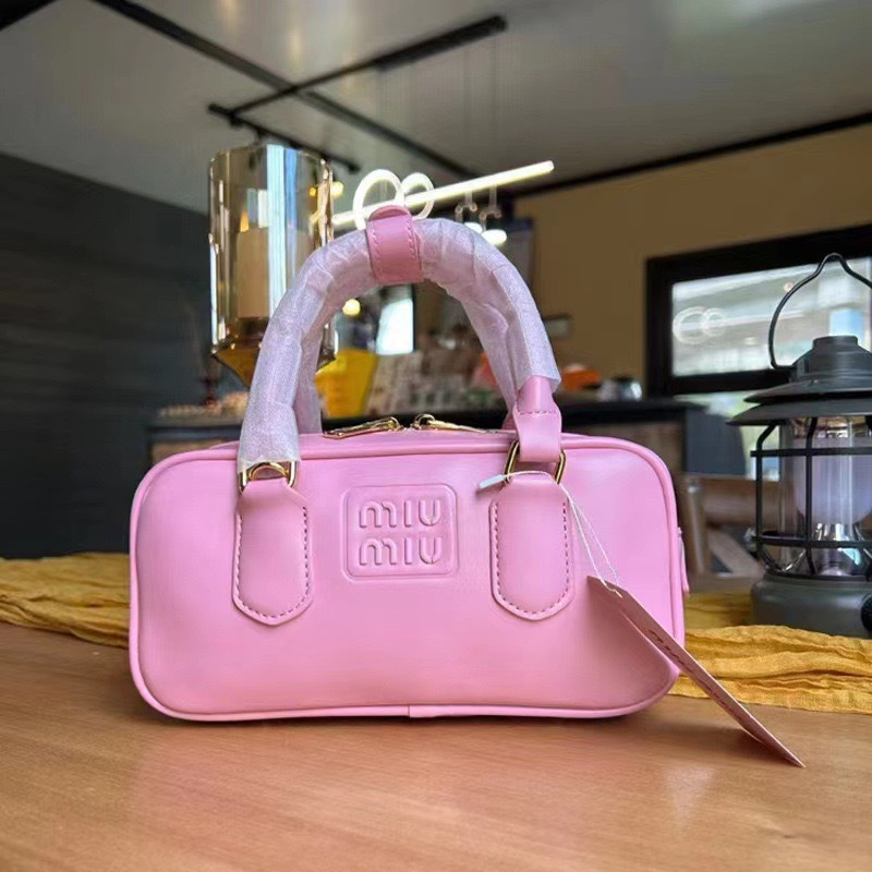 Miu Miu Arcadie Leather Handbag (BOXED) - Pink