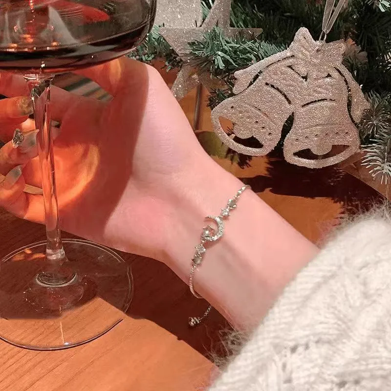 Non-Tarnish Bracelet - Silver Crescent Moon