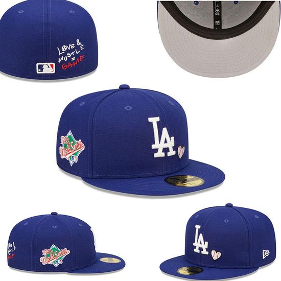 New Era LA Dodgers Heart 59FIFTY Fitted Cap with 1988 World Series Patch and Heart Baseball