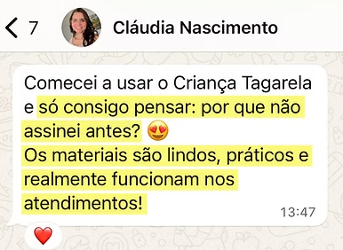 Depoimento da fonoaudióloga Claudia sobre o Criança Tagarela Clube