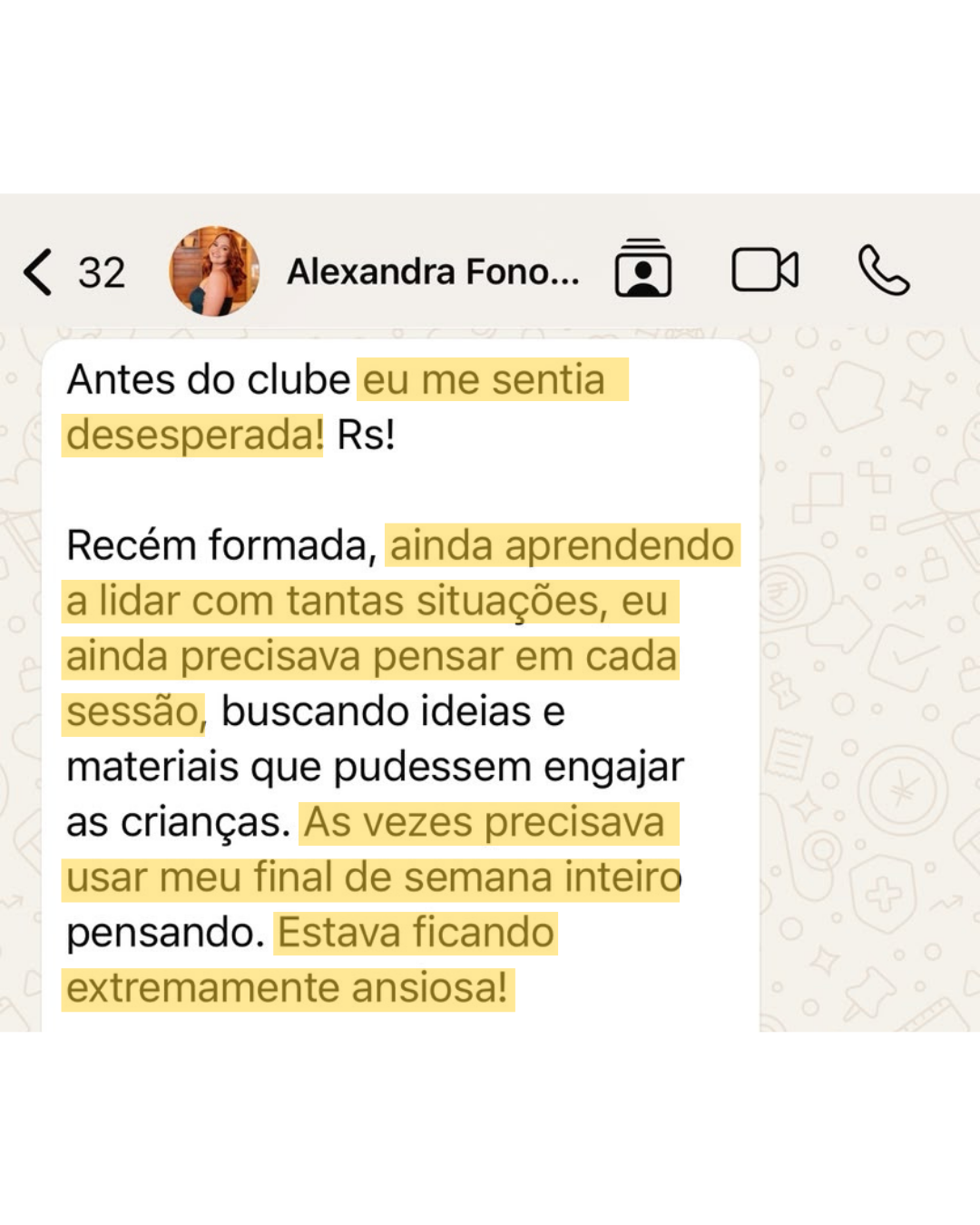 Depoimento de fonoaudióloga sobre o Criança Tagarela Clube
