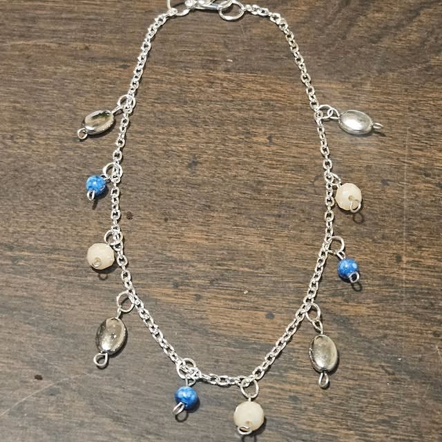 Delicate Anklet - Fine wire chain with accent beads