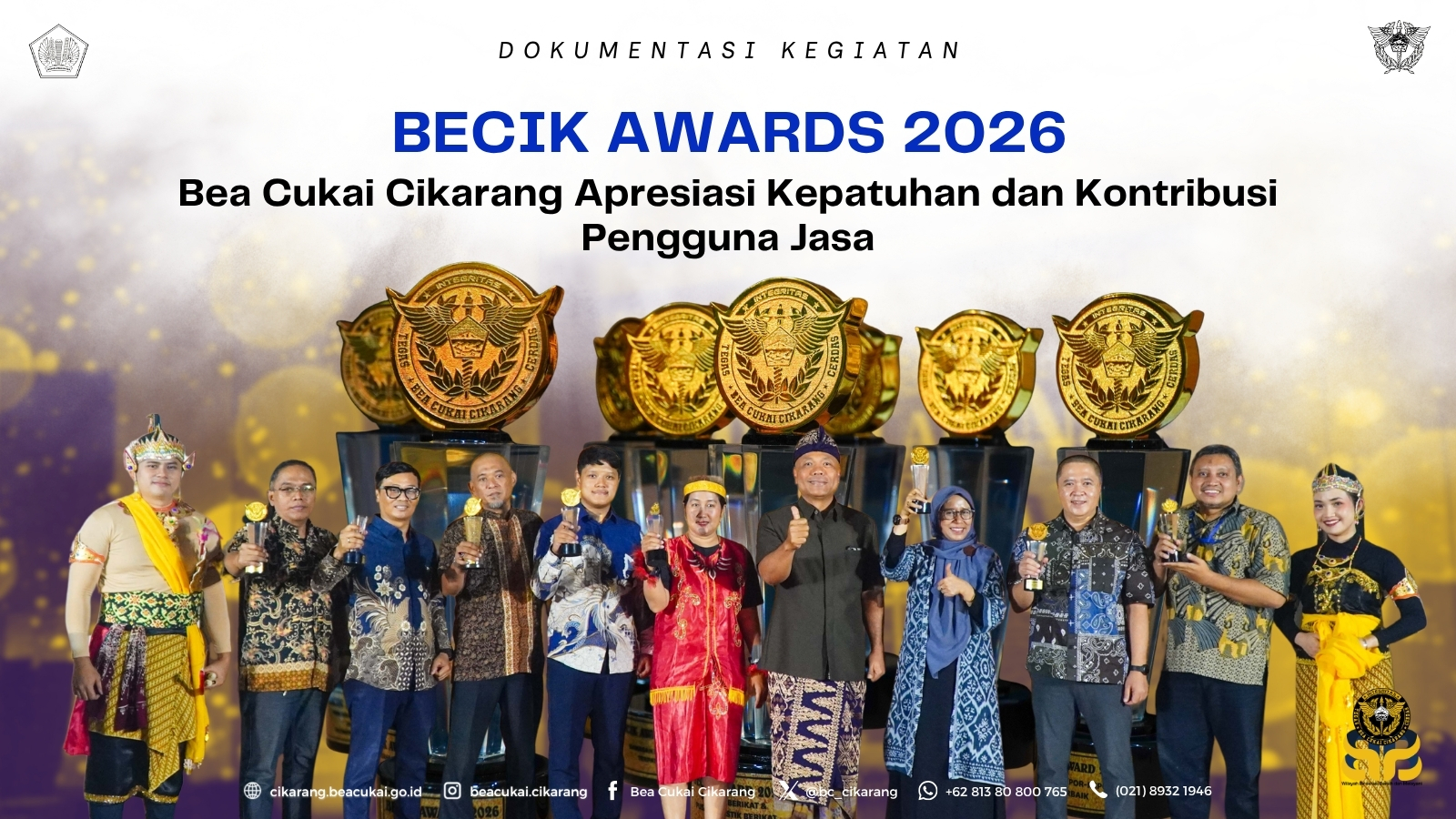 BECIK AWARDS 2026, Bea Cukai Cikarang Apresiasi Kepatuhan dan Kontribusi Pengguna Jasa