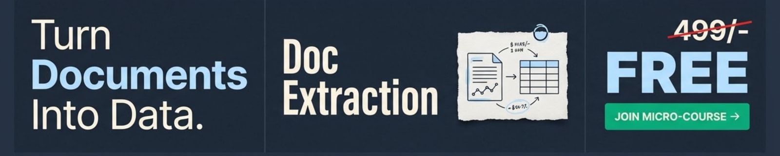 Document Extraction in Finance &mdash; free micro-course from Fin Maverick