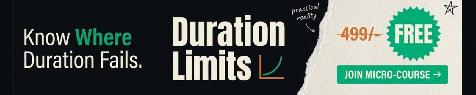 Duration and What It Does Not Tell You teaches you to use duration correctly and to know exactly where it stops being true.