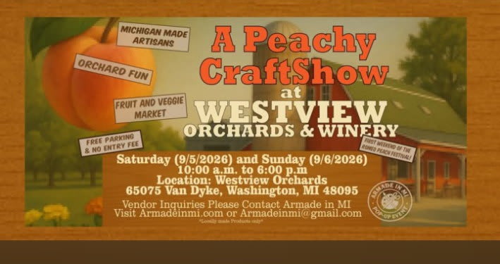 A Peachy CraftShow 2026 event flyer