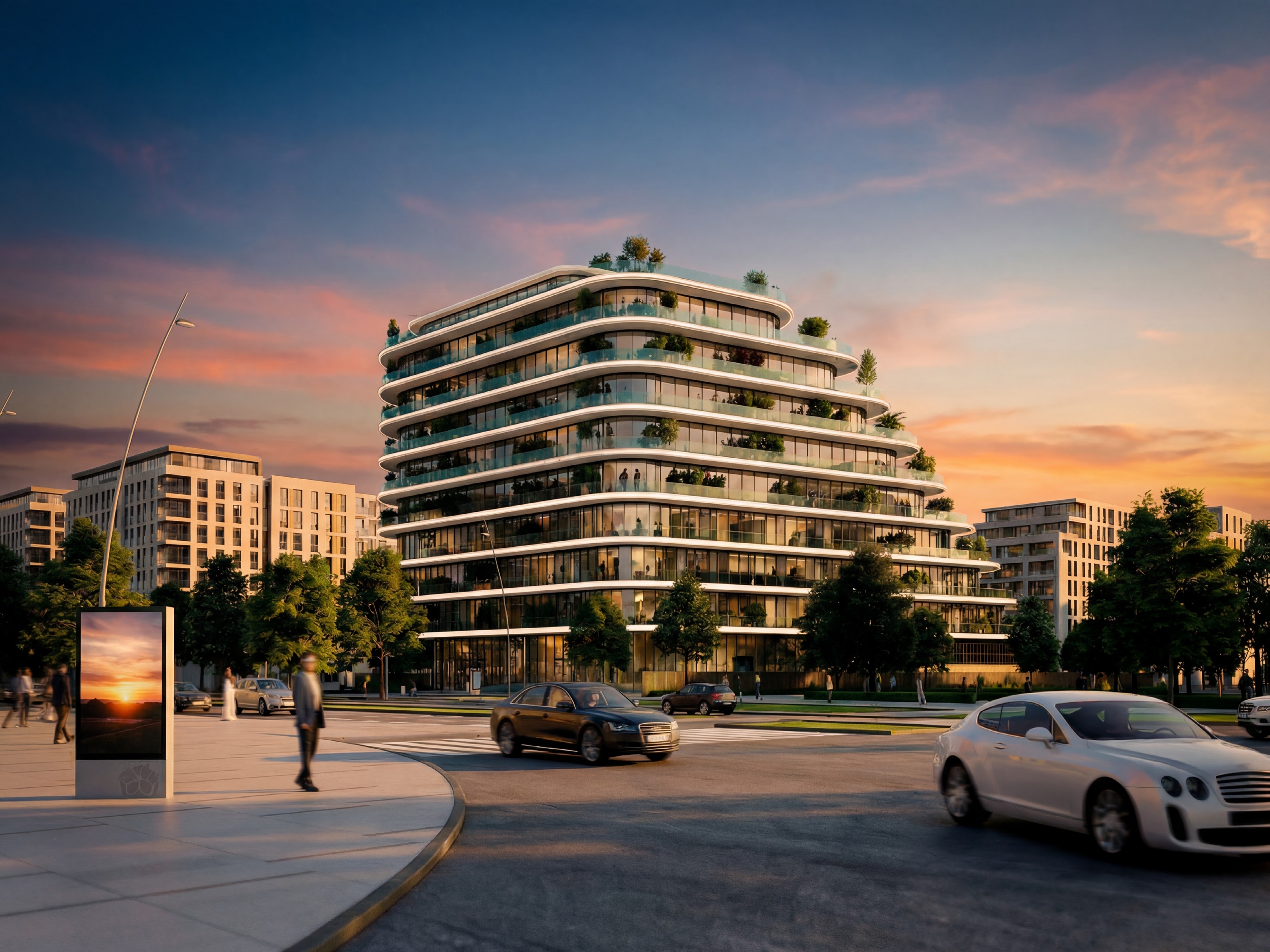NovaYas Yas Island Abu Dhabi residential building street view