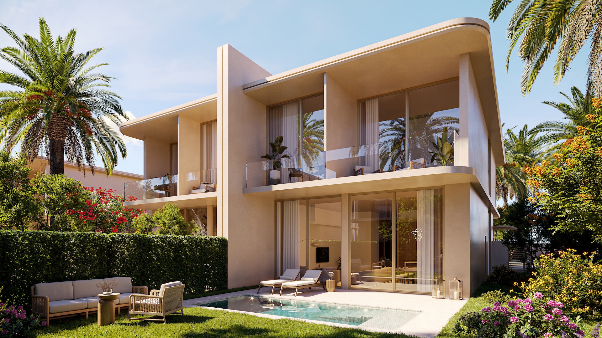 Manchester City Yas Residences by Ohana – Townhouse Pool Façade