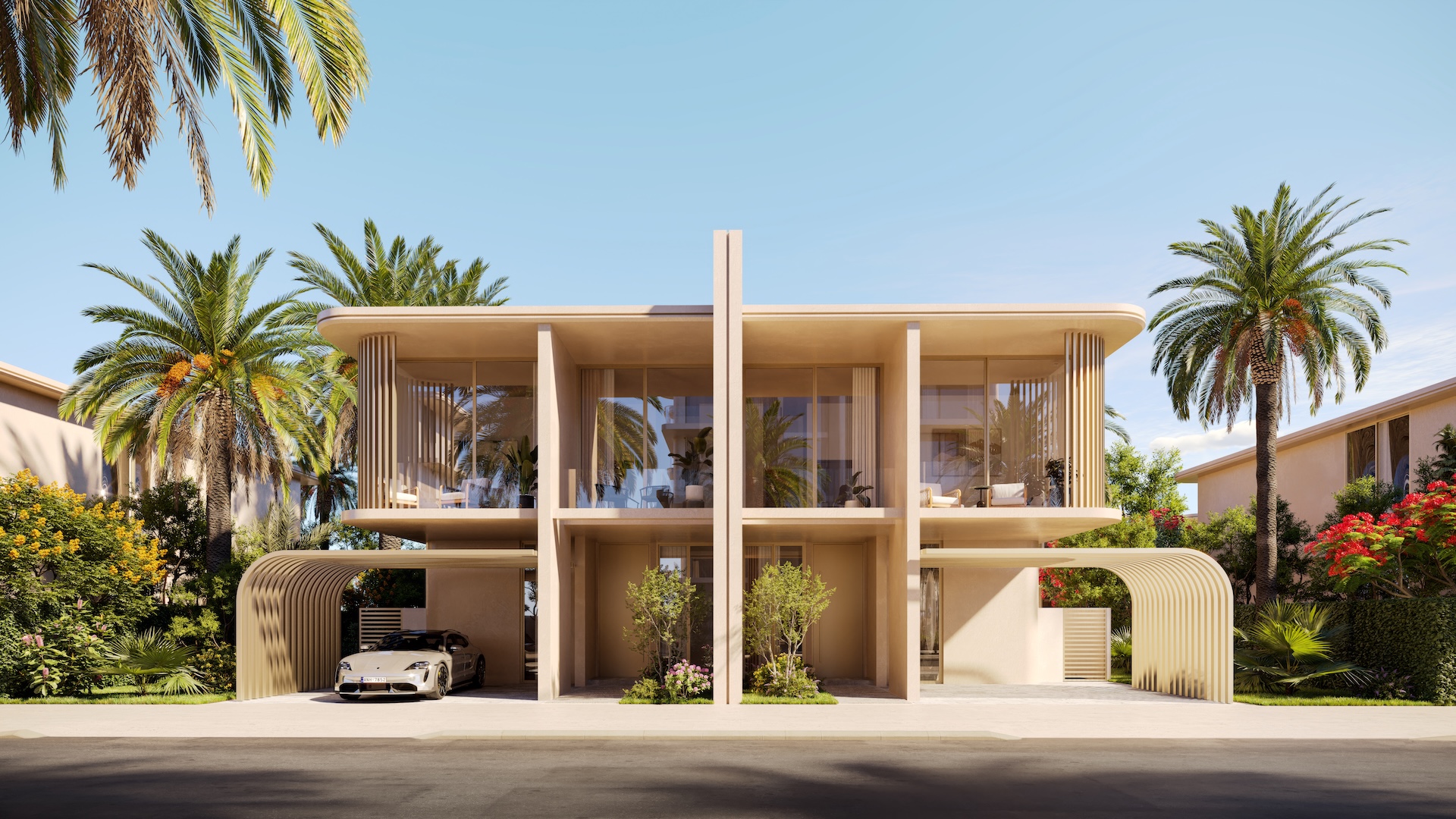 Manchester City Yas Residences by Ohana – Townhouse Front Elevation