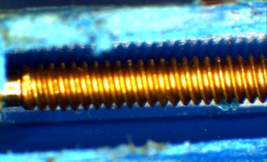 Adjustable brass screw