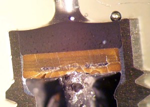 Melted electrodes and cracked cap