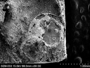 Micrograph of failure site