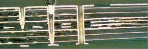 PCB cross section of pyrolyzed layers