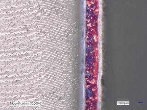 Sample 1 termination metal is Cu Ni Sn, going from inside to outside