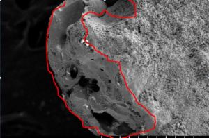 Sample 2 migrograph of cross section of the failed area