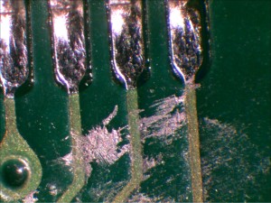 Solder smear