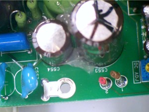 Two Capacitors on Mother Board