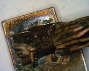 Nickel corrosion on copper pad