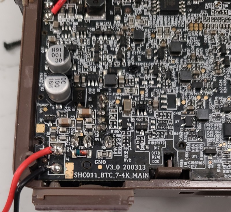 This photo shows the PCB markings.