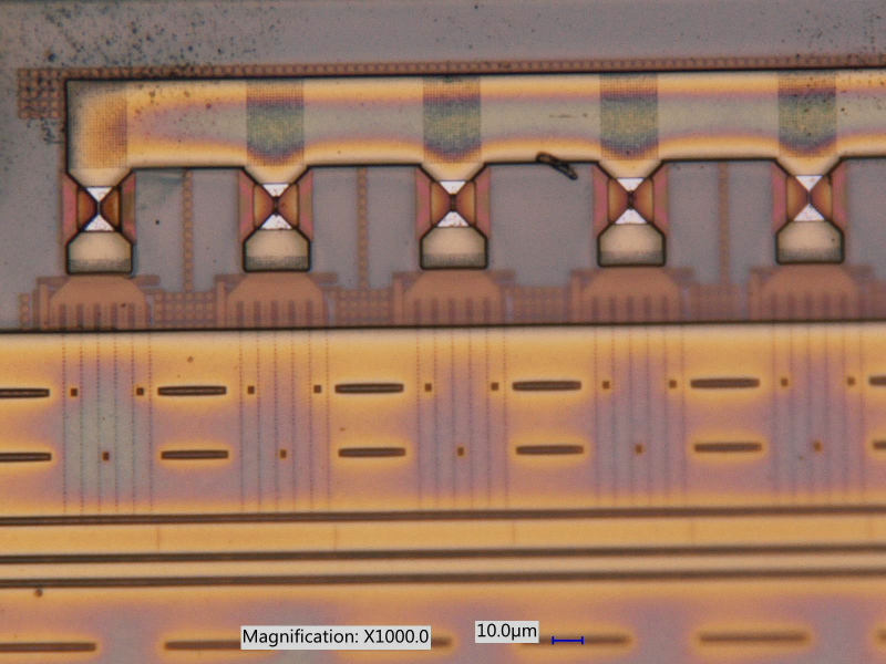 First five fuses of pin 8, golden sample