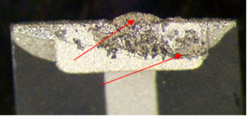 Inadequate soldering