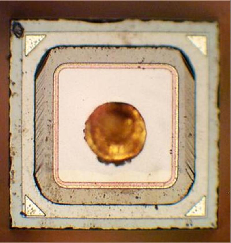 Nomarski picture of the diode after decapsulating
