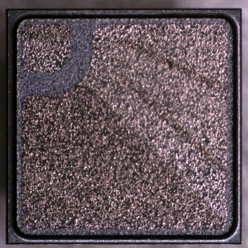 Sample 1 die copper and solder removed
