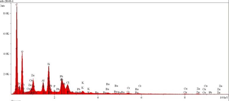 Sample 3 SEM-EDS, Chlorides present