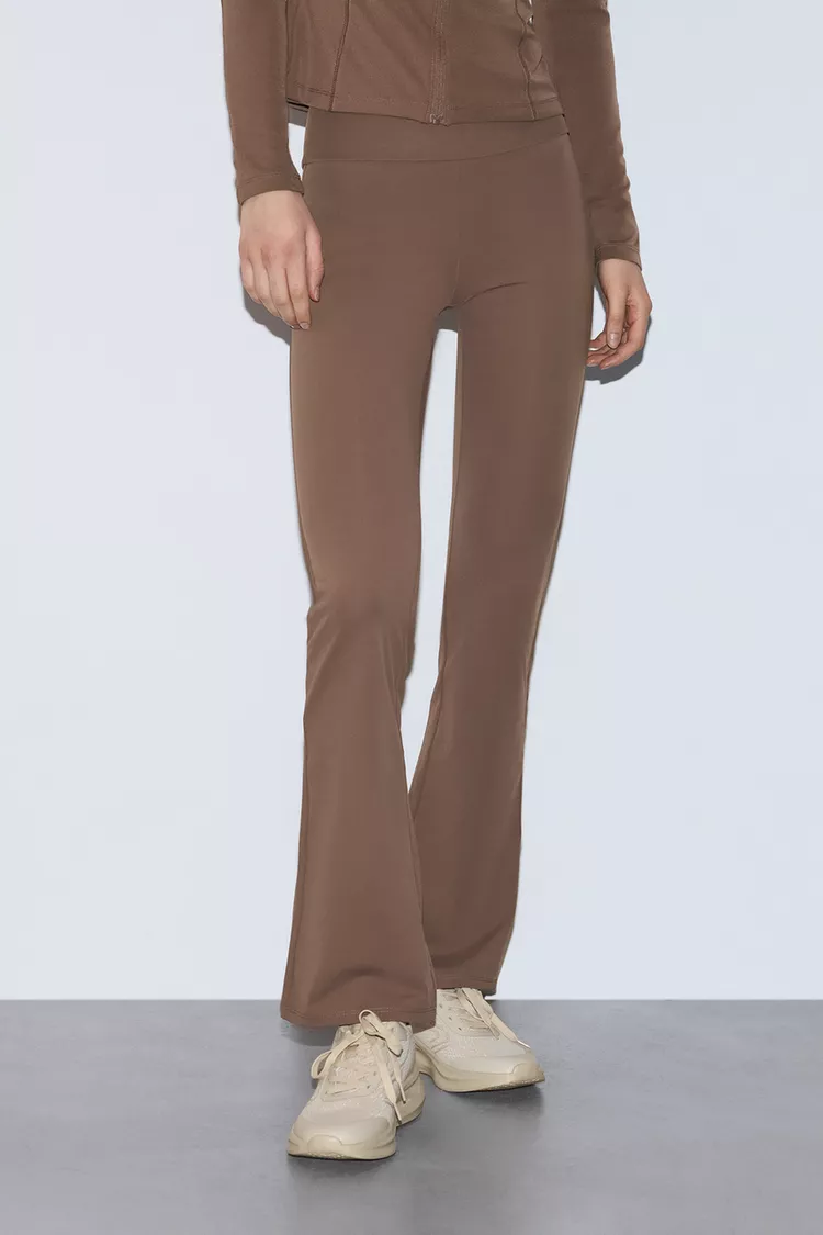 Sepia Zenith Architectural Bell Bottom Sports Leggings