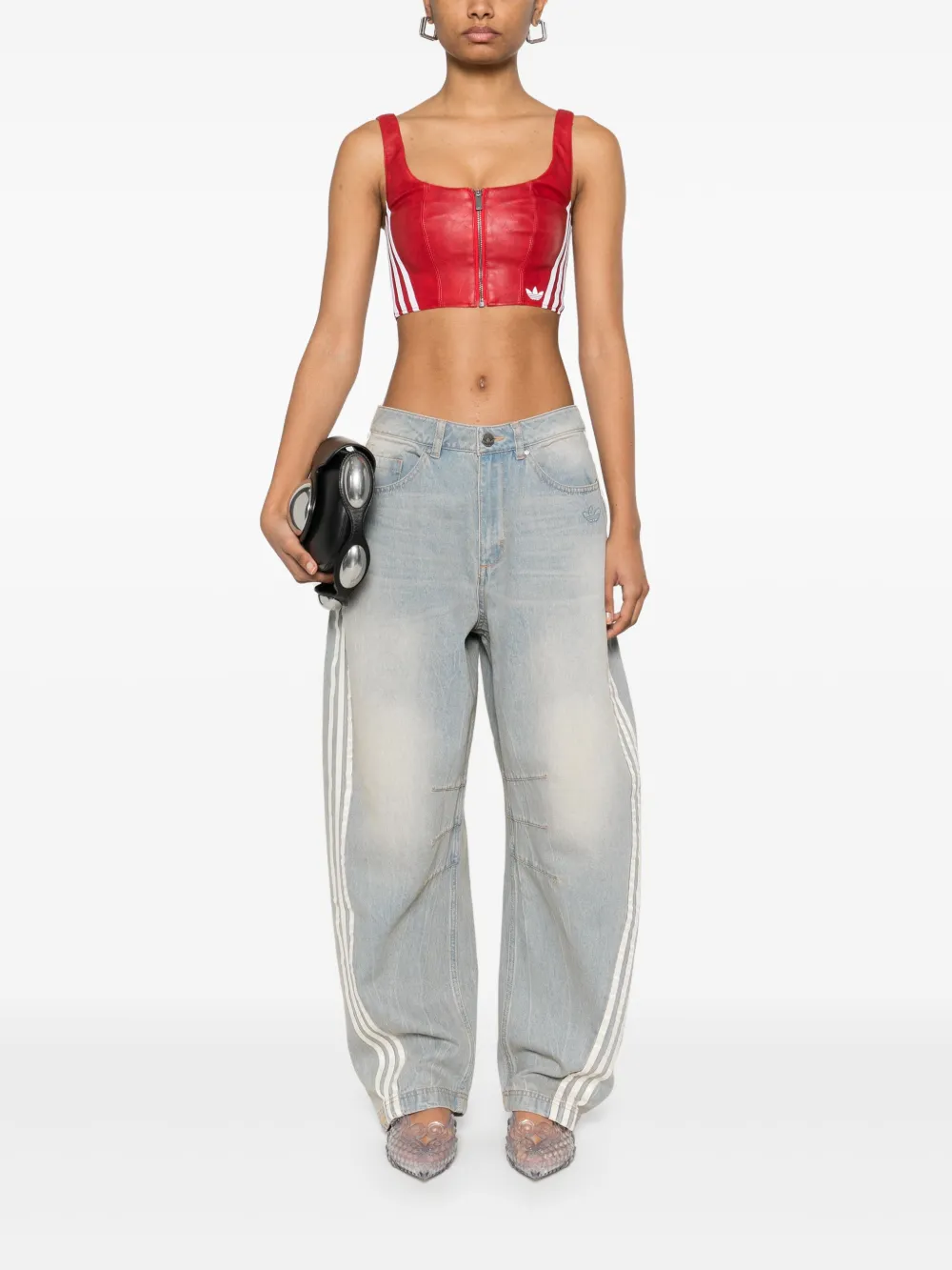 Sky Mist Triple-Stripe Signature Jeans